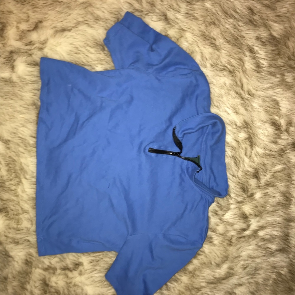 Blue crop zip up